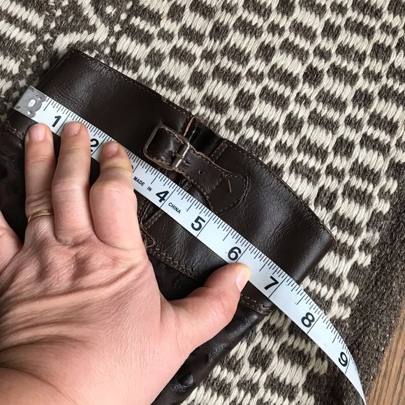 Sz 7🌹Leather Shearling Tall Boots Marelbo - Picture 10 of 16